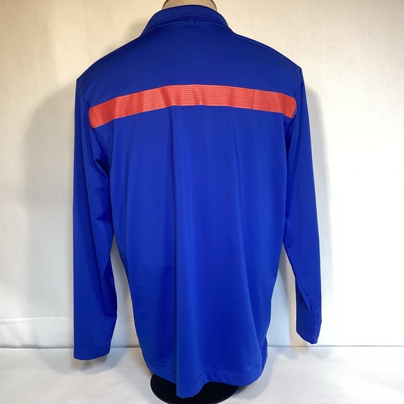 Men’s Nike Golf Tour Performance Blue Long Sleeve Polo Shirt size large Dri-Fit - Picture 4 of 9